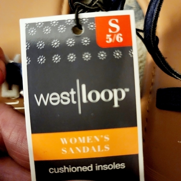 NWT Lot of 3 West Loop Slingback Sandal Striped Flip Flop Small (5-6) Summer New - Picture 6 of 7